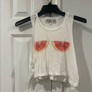 Wildfox Watermelon Cropped Tank Top